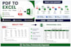 convert PDF to excel, word, CSV and editable spreadsheets