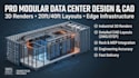 design 3d modular containerized data center layout and cad