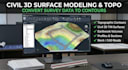 convert survey data into civil 3d topographic surface model
