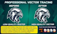 do accurate vector tracing ,logo vectorize ,image to vector