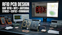 design rfid pcb uhf rfid reader, nfc antenna, stm32 esp32 and embedded firmware