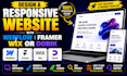 design a responsive webflow, framer, wix, or dorik website
