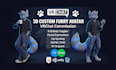 furry vrchat avatar retexture customize vrc model textures physbones expressions