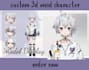 create 3d vroid character, 3d model, anime, vtuber, vrchat avatars and rigging