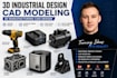 do 3d industrial design, cad modeling, manufacturing cad design, 3d printing