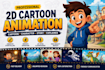 do 2d cartoon animation,2d character animation and 2d animation