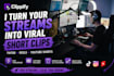 design twitch youtube stream overlays and panels