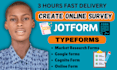 create online form, google form, jotform, typeform cognito form, online survey