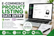 do data entry and e commerce product listing