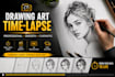 make a professional time lapse video drawing