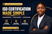 give iso 9001, 27001, 20001 documentation and certification