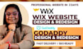 do wix website design, wix website redesign godaddy website design, godaddy airo