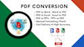 convert PDF to word, excel, or powerpoint