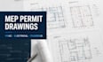 draft roof plan mep drawings for hvac electrical plumbing permits