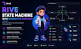 create rive state machine with interactive controls
