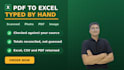 convert PDF or scanned documents into excel