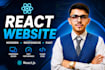 develop a responsive react website for your business