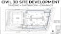 create civil 3d grading plan, earthwork, cut fill and site plan