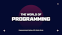 python programming , database, html, CSS, jv, cpp, oop