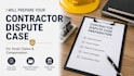 prepare a contractor dispute case for small claims and compensation