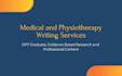 write medical, anatomy, and physical therapy content
