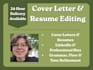 edit and proofread your cover letter, resume, and professional bio