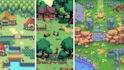 create pixel art tileset pixel art character sprites sprite sheet animation