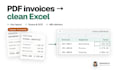 extract data from your PDF invoices into a clean excel file