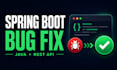 fix java spring boot rest API and backend bugs