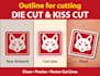 create die cut and kiss cut files for your artwork
