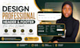 design a professional responsive website header and footer