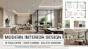 create modern interior design 3d visualization for home, office, shop restaurant