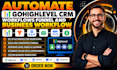 setup and automate gohighlevel CRM workflows funnel and business workflow