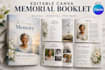 design editable canva funeral program memorial service booklet