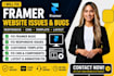 develop framer website, fix framer bugs, animations and responsive issues