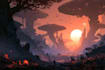 do fantasy landscape illustrations