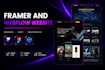 design develop modern responsive framer webflow website landing page, animations