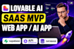 build lovable ai saas mvp, web app ai app, supabase API integration and database