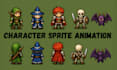create pixel art character sprite sheet animation 2d rpg game assets