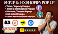 setup shopify popup attrac pop convert sendwill fordeer optimonk poptin 1cp pb