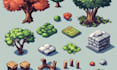 do pixel art tileset pixel game map pixel art background pixel tile map icon