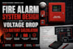 design for fire alarm system with voltage drop battery calculation