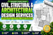 do civil and structural engineering design, architectural construction drawings
