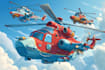 draw aircraft, helicopter, airplane into a vector