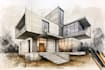 do architecture sketches in high quality