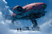 illustrate a sci fi spaceship design