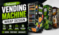 l design a professional vending machine wrap