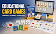 design educational card games, printable learning cards and flashcards