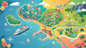 design custom cruise destination map, sighseeing map, airbnb map, resource map