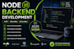 develop a professional node js backend and rest API